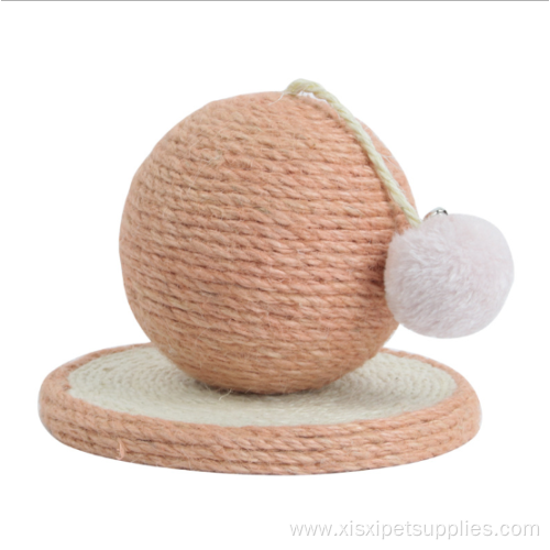 eco-friendly ball shape sisal durable cat toys